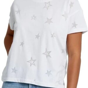 White Star Print Women's Top